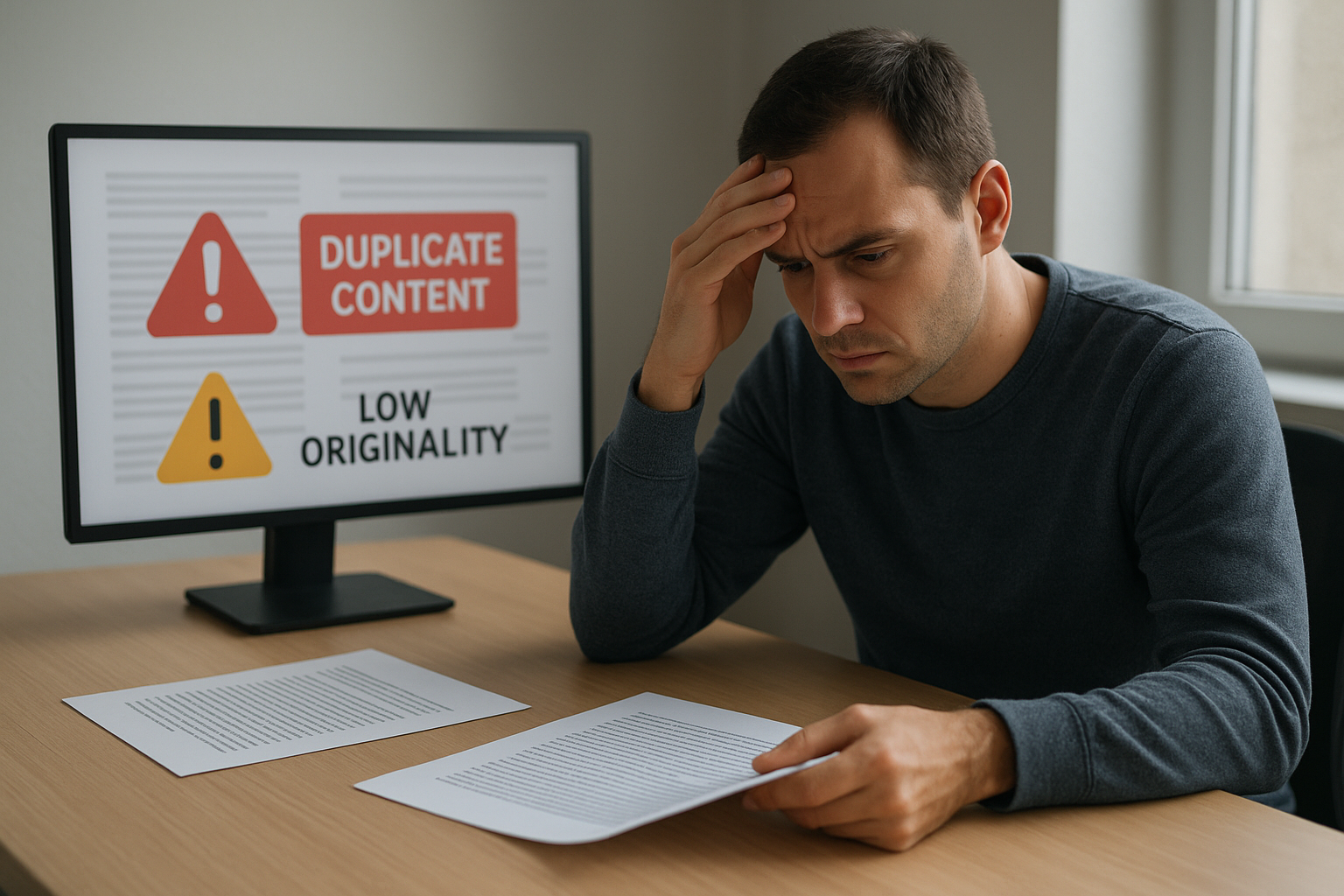 Por que conteúdo copiado derruba seu SEO e pode bloquear o site